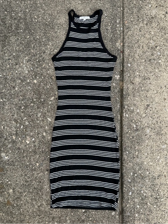 Charlotte Russe Dresses & Skirts - Charlotte Russe Black & White Striped Racerback Mini Dress